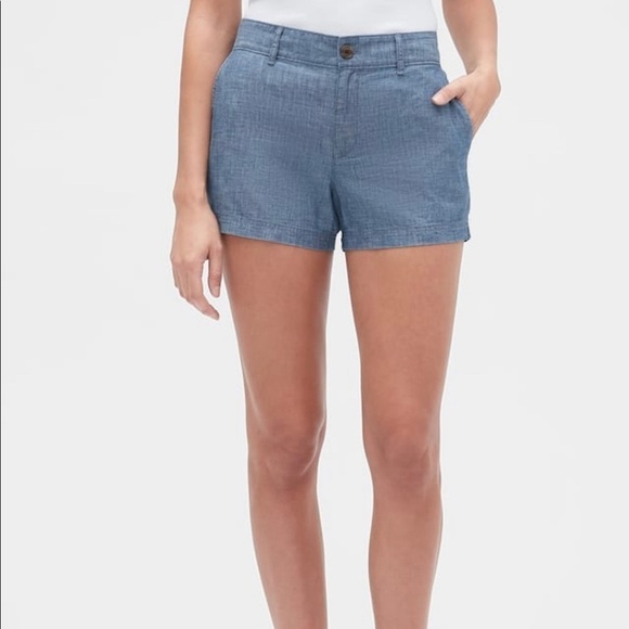 nwt Gap size 10 3" Short Chambray - Picture 3 of 8